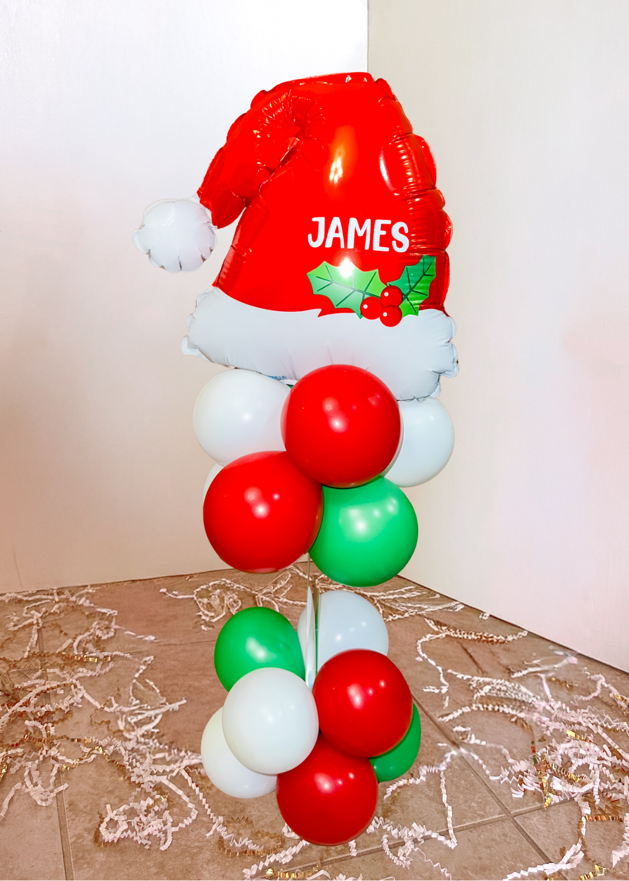 Elf Arrival Santa Hat Balloon Stand