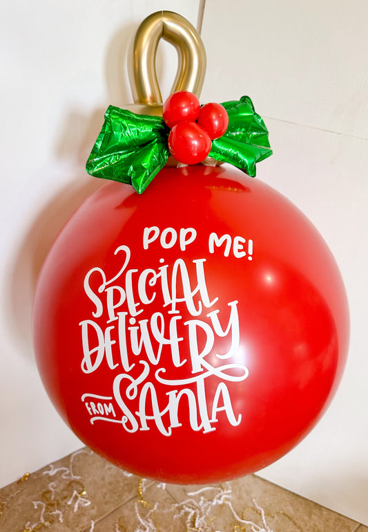 Jumbo Christmas Ornament Elf Arrival Balloon