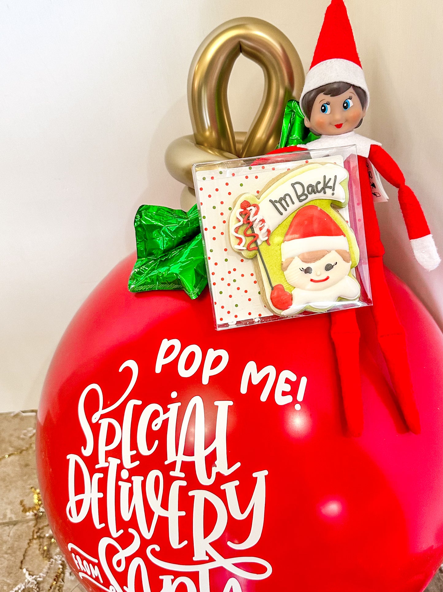 Jumbo Christmas Ornament Elf Arrival Balloon